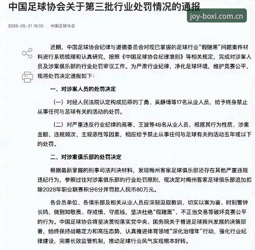 足坛禁足名单深度解读：博喜体育平台观赛必备知识，了解行业整顿新动态